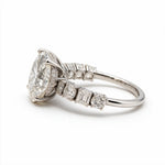 Load image into Gallery viewer, White Rhodium 9K Oval Solitairect Solitaire Ring
