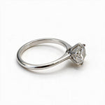 Load image into Gallery viewer, White Rhodium 9K Round Solitairect Solitaire Ring
