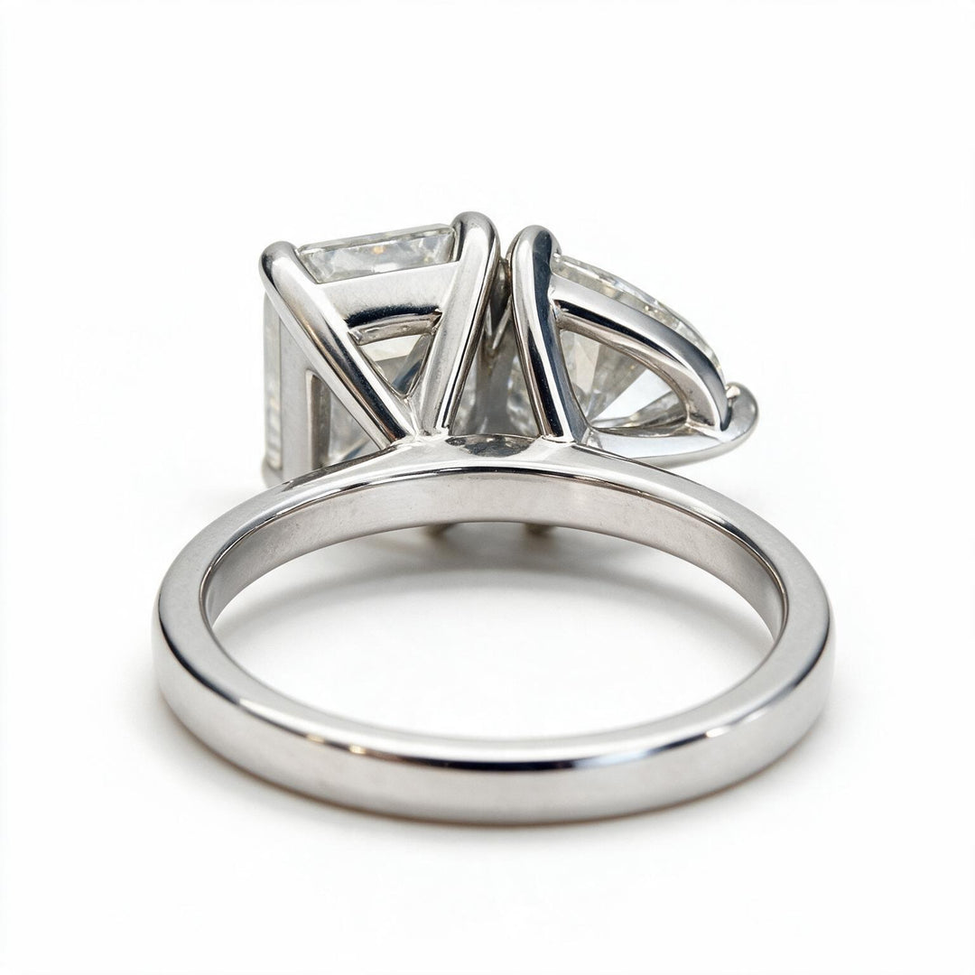 White Rhodium 9K Heart Solitairect Solitaire Ring