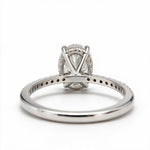 Load image into Gallery viewer, White Rhodium 9K Oval Solitairect Solitaire Ring
