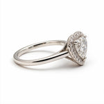 Load image into Gallery viewer, White Rhodium 9K Heart Solitairect Solitaire Ring

