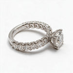 Load image into Gallery viewer, White Rhodium 9K Round Solitairect Solitaire Ring

