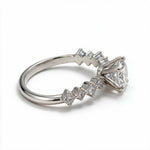 Load image into Gallery viewer, White Rhodium 9K Round Solitairect Solitaire Ring
