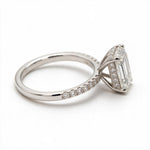 Load image into Gallery viewer, White Rhodium 9K Emerald Solitairect Solitaire Ring
