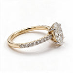 Load image into Gallery viewer, Yellow Gold Polish 9K Oval Solitairect Solitaire Ring
