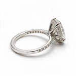 Load image into Gallery viewer, White Rhodium 9K Oval Solitairect Solitaire Ring
