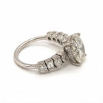 Load image into Gallery viewer, White Rhodium 9K Oval Solitairect Solitaire Ring
