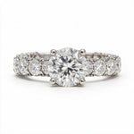 Load image into Gallery viewer, White Rhodium 9K Round Solitairect Solitaire Ring
