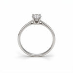 Load image into Gallery viewer, White Rhodium 9K Round Solitairect Solitaire Ring
