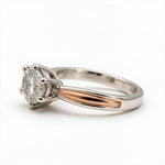 Load image into Gallery viewer, Two Tone 9K Round Solitairect Solitaire Ring
