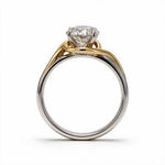 Load image into Gallery viewer, Two Tone 9K Round Solitairect Solitaire Ring
