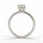 Load image into Gallery viewer, White Rhodium 9K Cushion Solitairect Solitaire Ring

