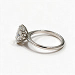 Load image into Gallery viewer, White Rhodium 9K Oval Solitairect Solitaire Ring

