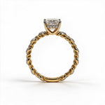 Load image into Gallery viewer, Yellow Gold Polish 9K Princess Solitairect Solitaire Ring
