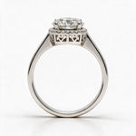 Load image into Gallery viewer, White Rhodium 9K Round Solitairect Solitaire Ring
