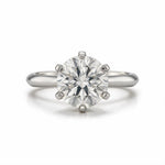 Load image into Gallery viewer, White Rhodium 9K Round Solitairect Solitaire Ring
