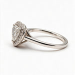 Load image into Gallery viewer, White Rhodium 9K Heart Solitairect Solitaire Ring
