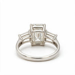 Load image into Gallery viewer, White Rhodium 14K Emerald Solitairect Solitaire Ring
