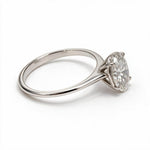 Load image into Gallery viewer, White Rhodium 9K Oval Solitairect Solitaire Ring
