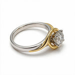 Load image into Gallery viewer, Yellow Gold Polish 9K Round Solitairect Solitaire Ring
