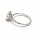 Load image into Gallery viewer, White Rhodium 9K Oval Solitairect Solitaire Ring
