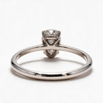 Load image into Gallery viewer, White Rhodium 9K Oval Solitairect Solitaire Ring
