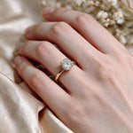 Load image into Gallery viewer, Yellow Gold Polish 9K Round Solitairect Solitaire Ring
