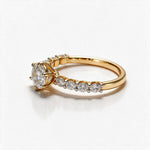 Load image into Gallery viewer, Yellow Gold Polish 9K Round Solitairect Solitaire Ring
