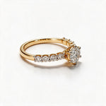 Load image into Gallery viewer, Yellow Gold Polish 9K Round Solitairect Solitaire Ring

