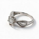 Load image into Gallery viewer, White Rhodium 9K Round Solitairect Solitaire Ring
