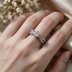 Load image into Gallery viewer, White Rhodium 9K Round Solitairect Solitaire Ring

