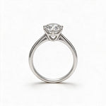 Load image into Gallery viewer, White Rhodium 9K Round Solitairect Solitaire Ring
