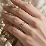 Load image into Gallery viewer, White Rhodium 9K Round Solitairect Solitaire Ring
