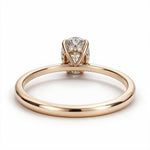 Load image into Gallery viewer, White Rhodium 9K Oval Solitairect Solitaire Ring
