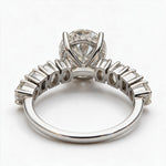 Load image into Gallery viewer, White Rhodium 9K Oval Solitairect Solitaire Ring
