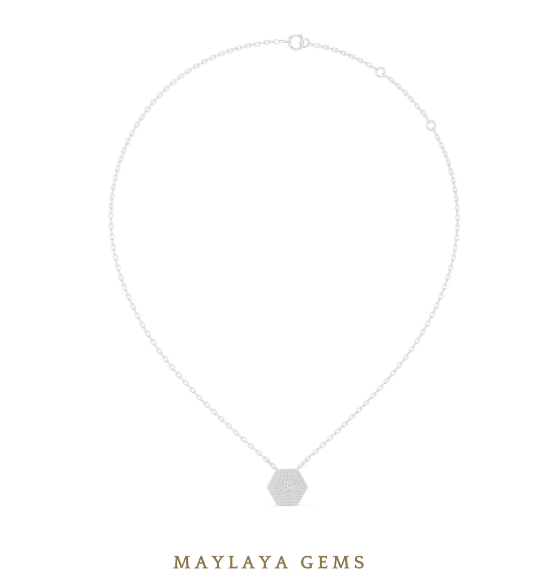 0.6 ct Round Lab-Grown Diamond Pendant — White Gold. Pendant only; chain not included.