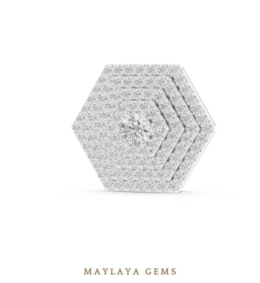 0.6 ct Round Lab-Grown Diamond Pendant — White Gold. Pendant only; chain not included.