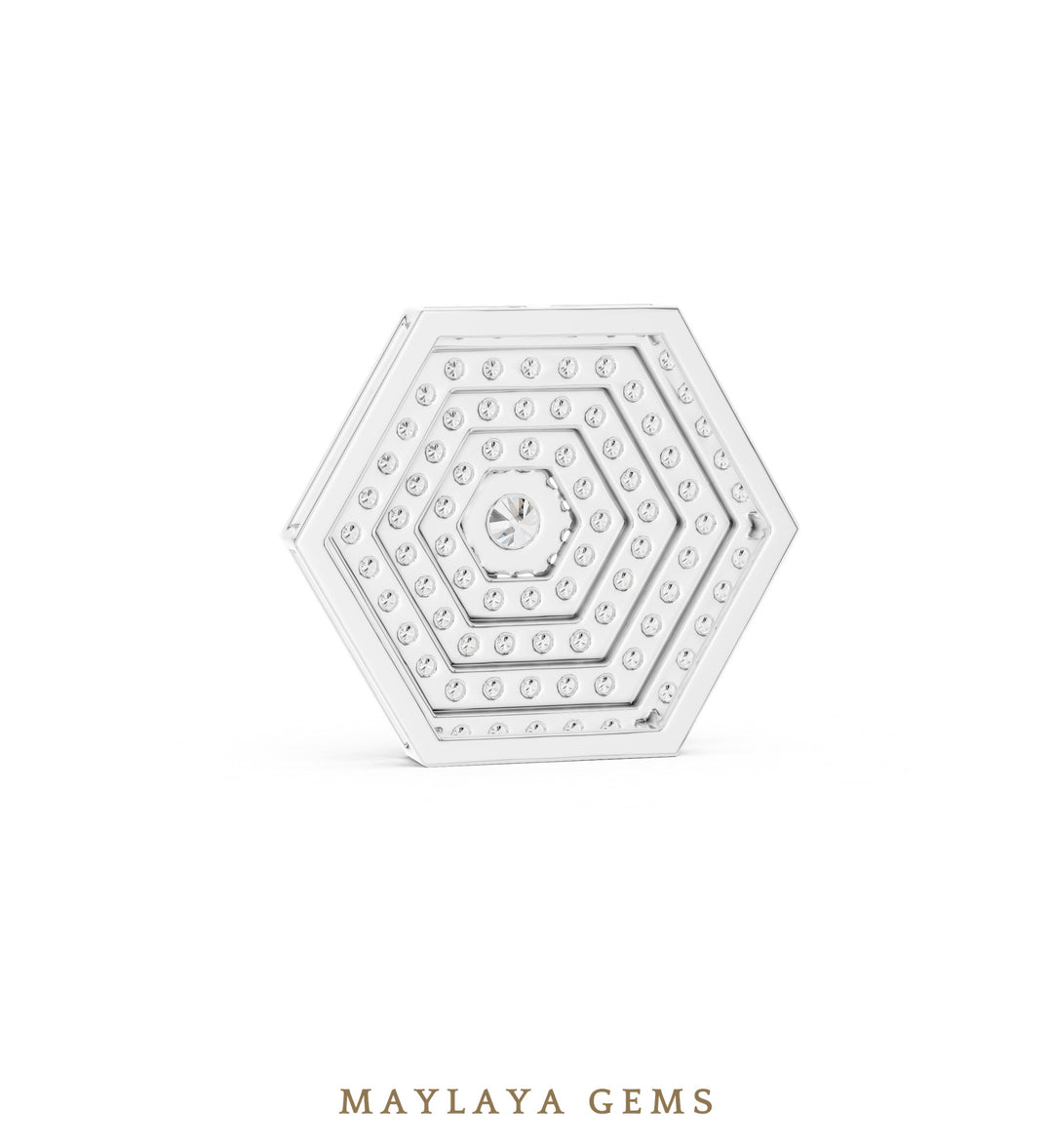 0.6 ct Round Lab-Grown Diamond Pendant — White Gold. Pendant only; chain not included.