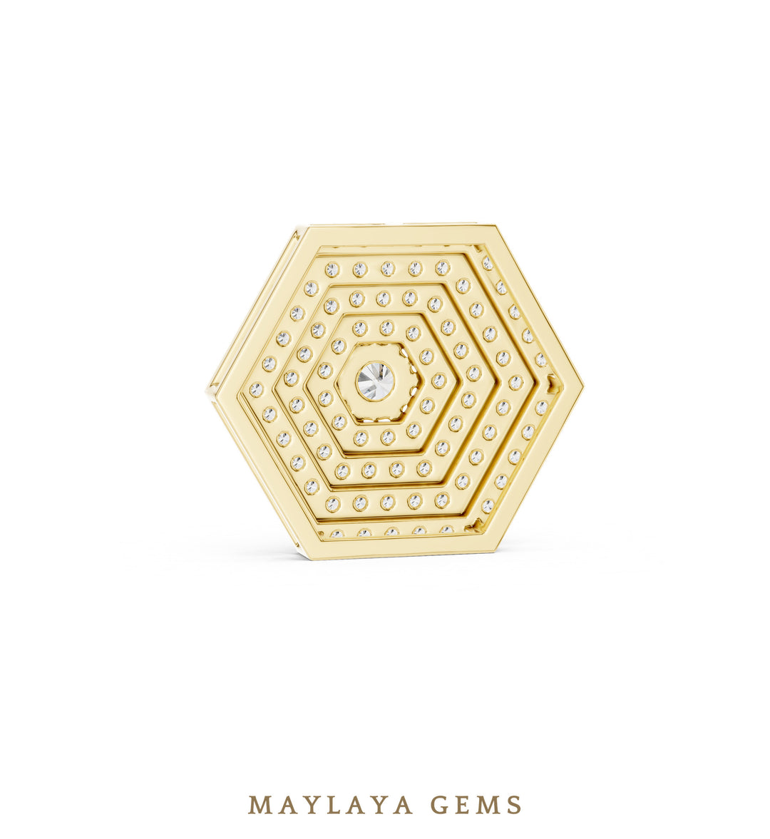 0.6 ct Round Lab-Grown Diamond Pendant — Yellow Gold. Pendant only; chain not included.