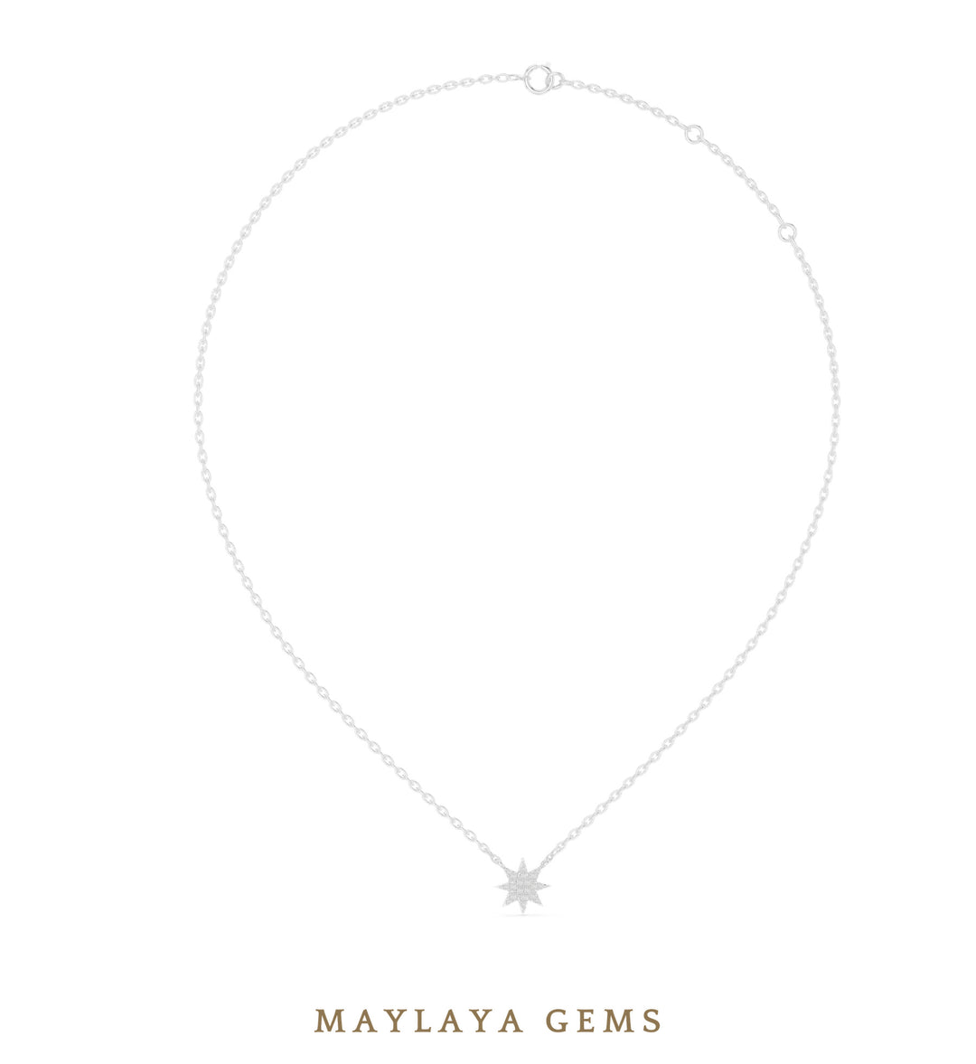 0.172 ct Round Lab-Grown Diamond Pendant — White Gold. Pendant only; chain not included.