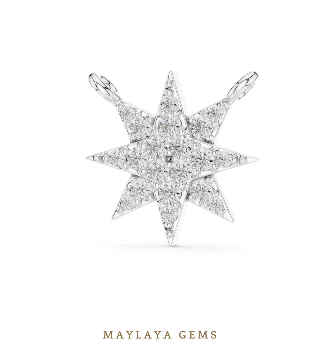 0.172 ct Round Lab-Grown Diamond Pendant — White Gold. Pendant only; chain not included.