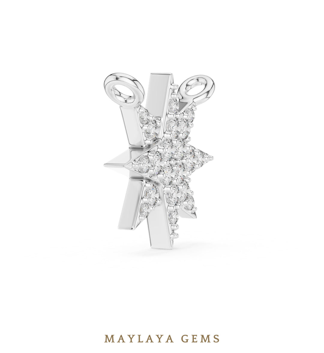 0.172 ct Round Lab-Grown Diamond Pendant — White Gold. Pendant only; chain not included.