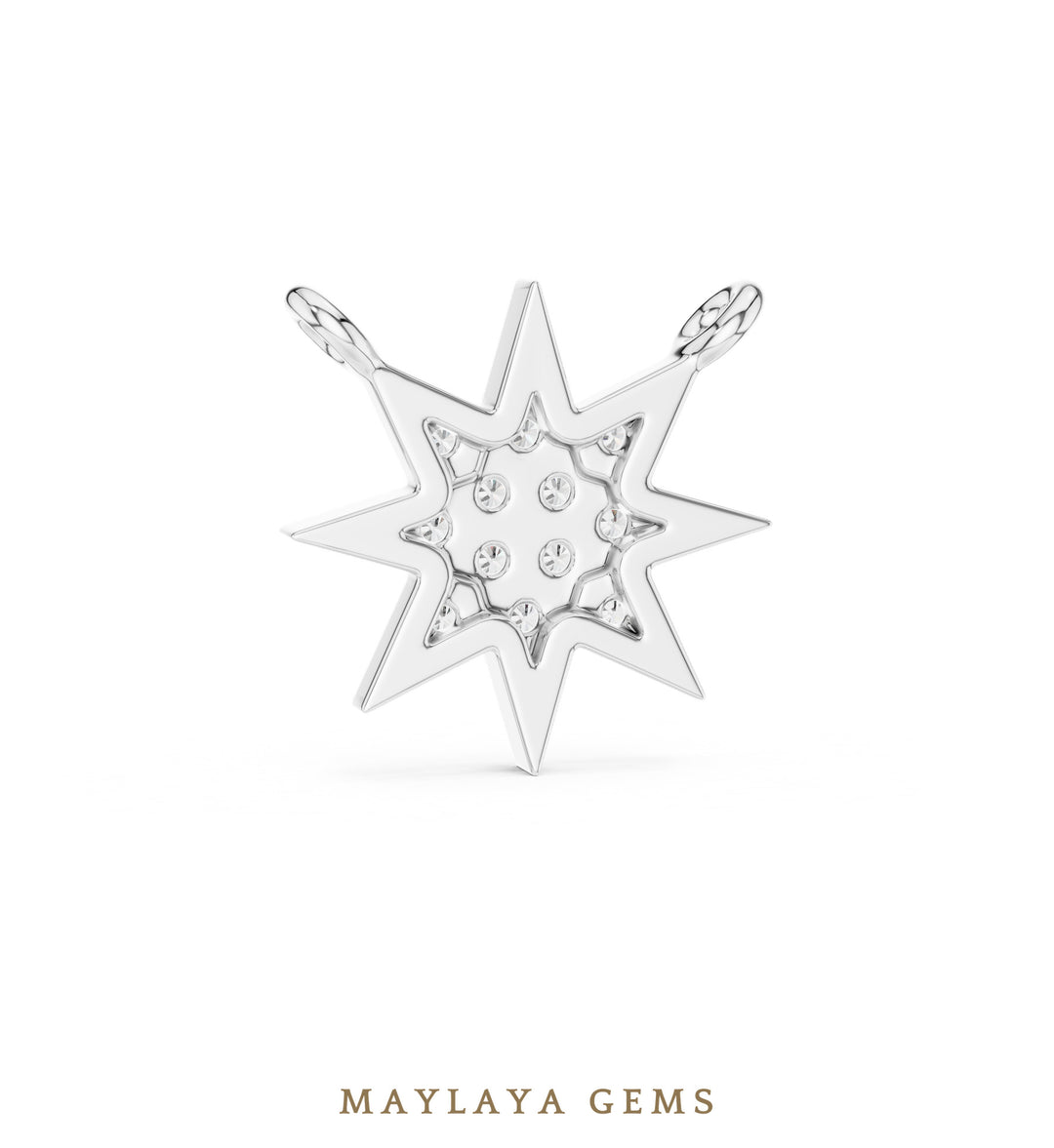 0.172 ct Round Lab-Grown Diamond Pendant — White Gold. Pendant only; chain not included.