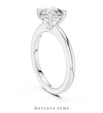 Load image into Gallery viewer, Maylaya Gems round four-prong solitaire lab-grown diamond ring in white gold

