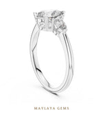 Load image into Gallery viewer, Maylaya Gems pear trilogy lab-grown diamond ring in white gold
