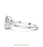 Load image into Gallery viewer, Maylaya Gems pear trilogy lab-grown diamond ring in white gold
