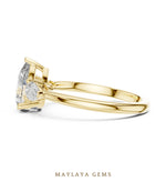 Load image into Gallery viewer, Maylaya Gems pear trilogy lab-grown diamond ring in yellow gold
