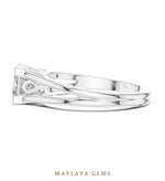 Load image into Gallery viewer, Maylaya Gems princess sculpted solitaire lab-grown diamond ring in white gold
