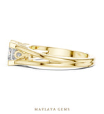 Load image into Gallery viewer, Maylaya Gems princess sculpted solitaire lab-grown diamond ring in yellow gold
