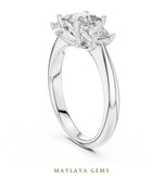 Load image into Gallery viewer, Maylaya Gems princess trilogy lab-grown diamond ring in white gold
